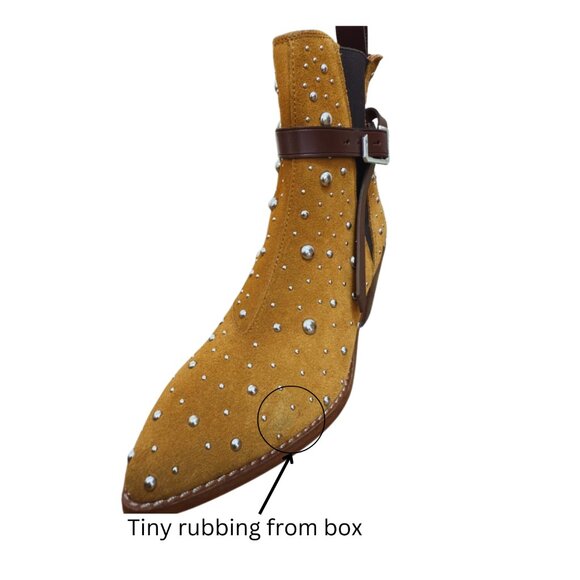 Zadig & Voltaire Tyler Cecilia Dream Studs Suede Boots New in Box - Picture 9 of 14